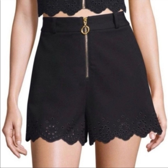 Derek Lam 10 Crosby NWT Zip Up Eyelet Shorts - Picture 1 of 10